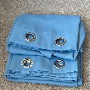Blue Grommet Black out Curtains